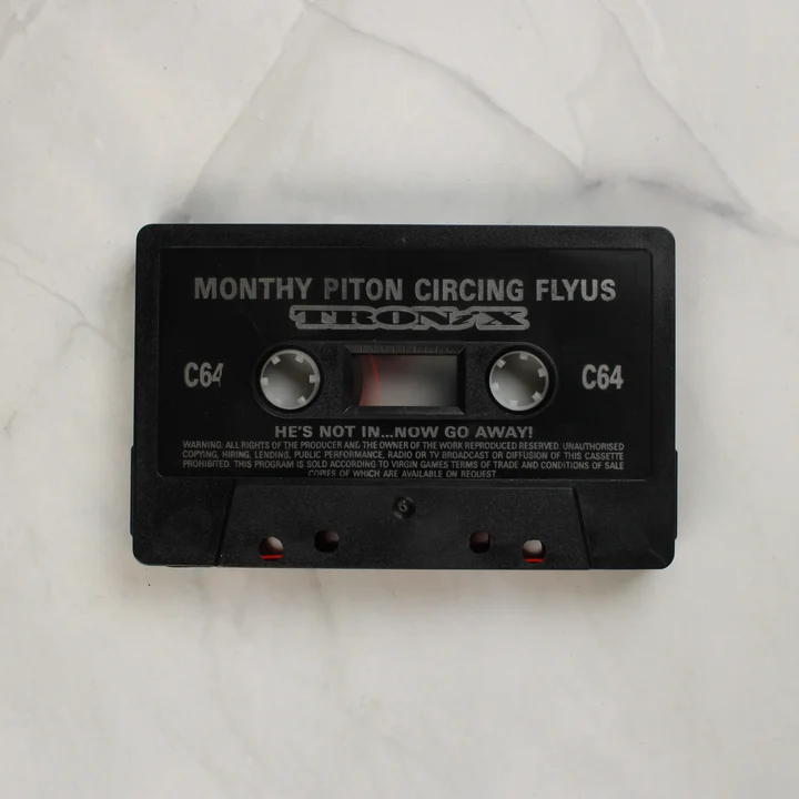 Monty Python's Flying Circus fekete Commodore 64 kazetta