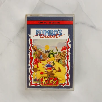 Flimbo's Quest Commodore 64 játék kazetta tokban elölről