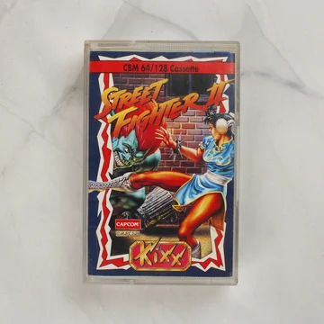 Street Fighter II Commodore 64 videójáték kazetta tokban