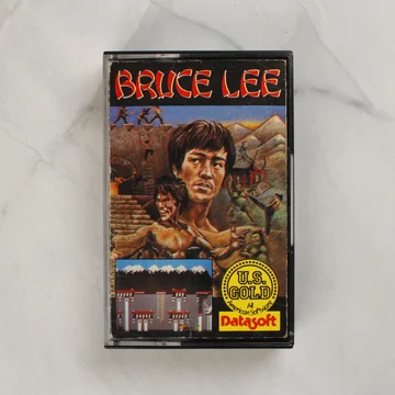 Bruce Lee Commodore 64 játék kazetta tokban elölnézetből