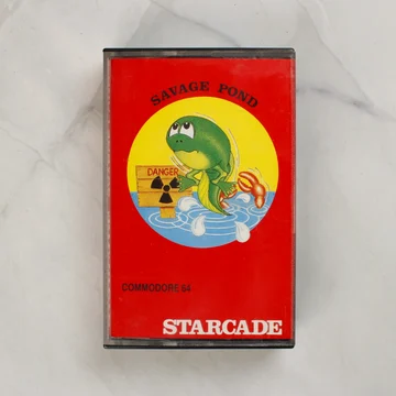 Savage Pond Commodore 64 játék kazetta tokban