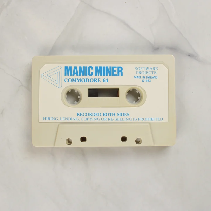 Manic Miner Commodore 64 adathordozó kazetta