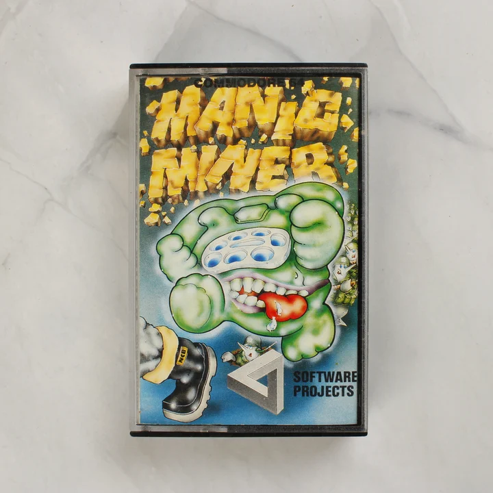 Manic Miner Commodore 64 játék kazetta tokban