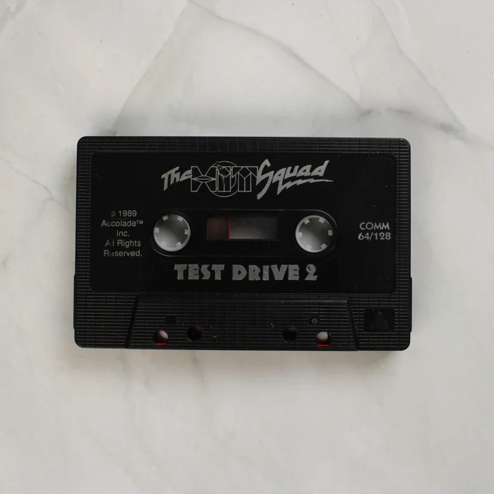 The Duel: Test Drive II fekete magnetofonkazetta Commodore 64-hez