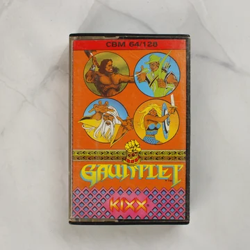 Gauntlet videójáték kazetta tokban, Commodore 64 borítóval