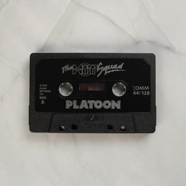 Fekete Platoon videójáték kazetta