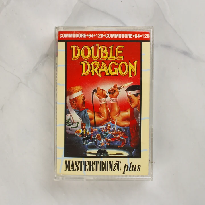 Double Dragon Commodore 64 videójáték kazetta tokban elölnézetből