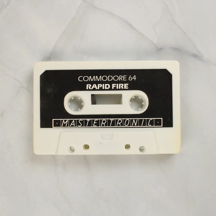 Rapid Fire Commodore 64 fehér színű adathordozó kazetta
