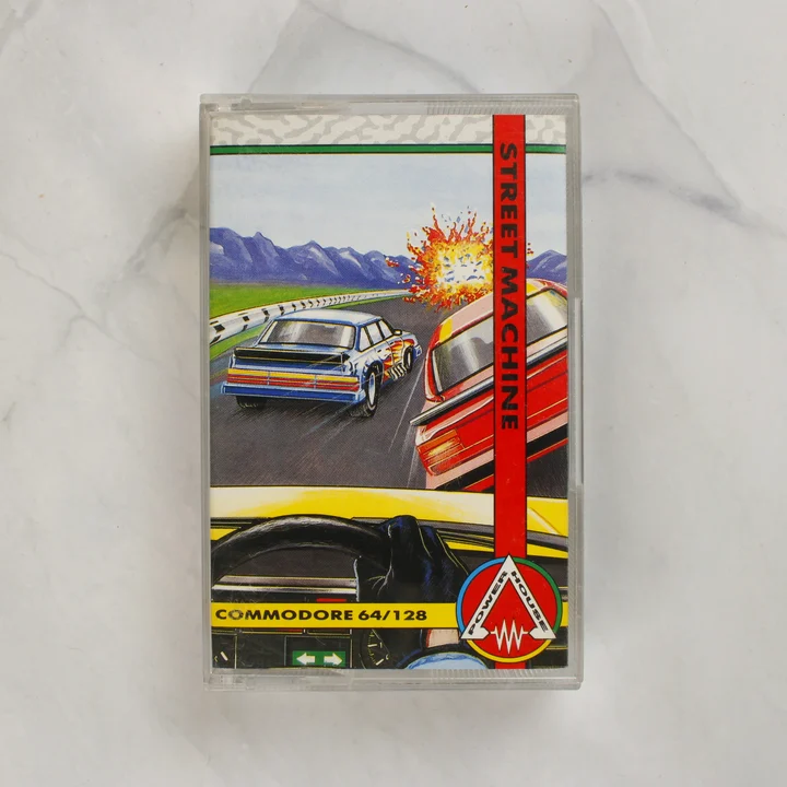 Street Machine Commodore 64 videójáték kazetta tokban