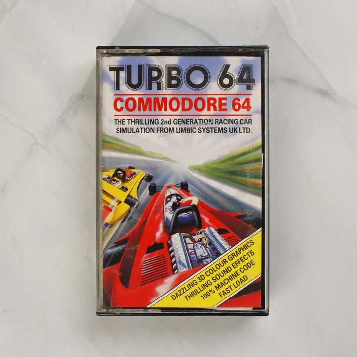 Turbo 64 Commodore 64 játék kazetta tokban