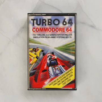 Turbo 64 Commodore 64 játék kazetta tokban
