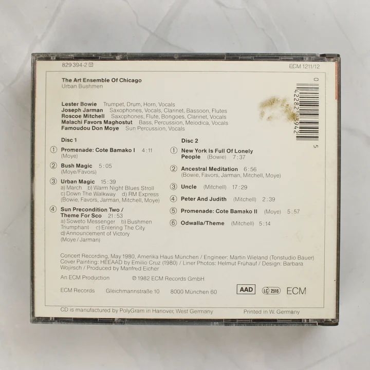 The Art Ensemble of Chicago Urban Bushmen CD hátlapja
