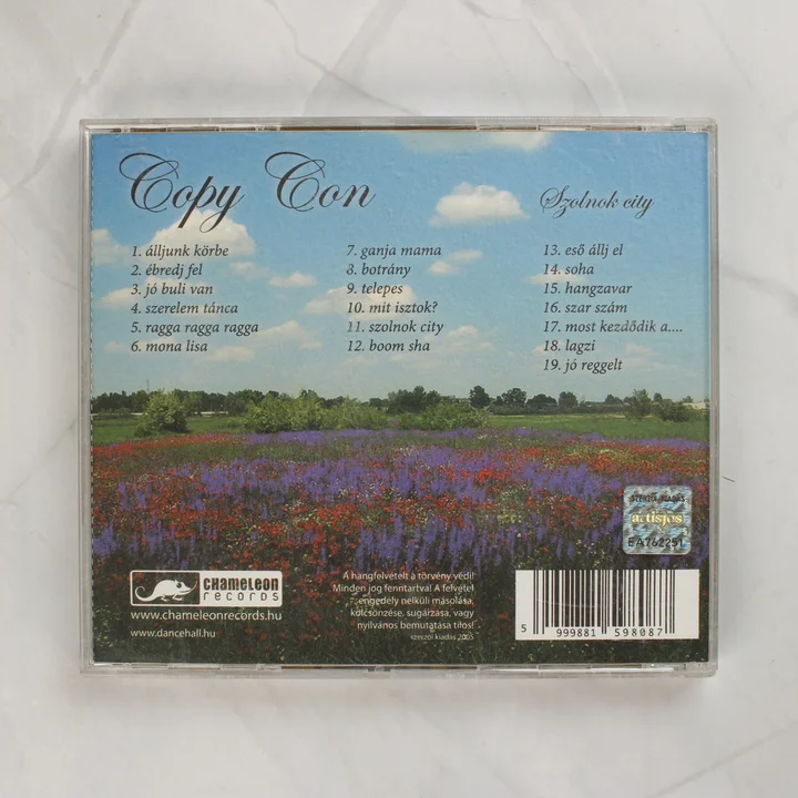 Copy Con Szolnok city CD hátlapja a számlistával