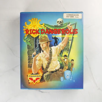 Rick Dangerous Commodore 64 játék dobozának előlapja