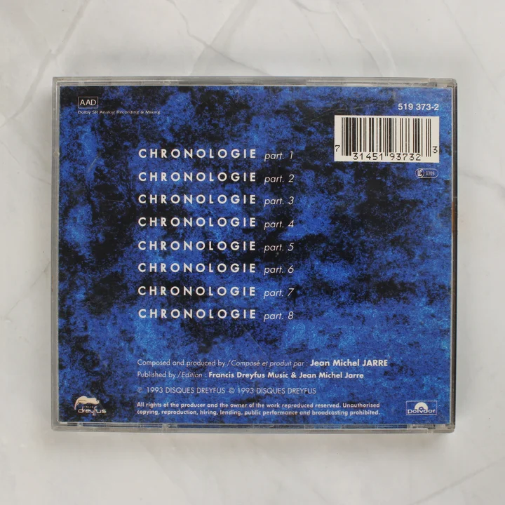 Jean-Michel Jarre Chronologie CD hátlapja
