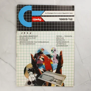 A Commodore Újság 1989. decemberi számának címlapja