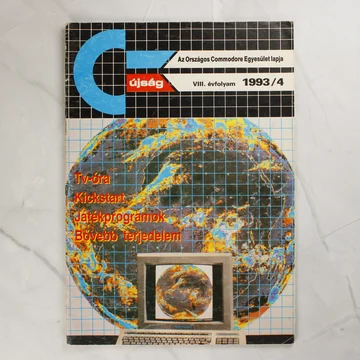 A Commodore Újság 1993/4-es számának borítója földgömbbel és monitorral.