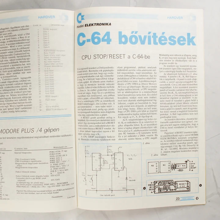 A Commodore Újság hardveres bővítésekről szóló oldala.