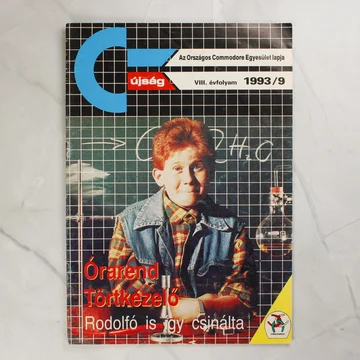 A Commodore Újság 1993. szeptemberi számának címlapja egy kisfiúval.