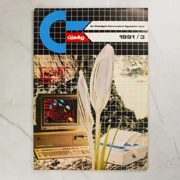 A Commodore Újság 1991/3 számának színes címlapja