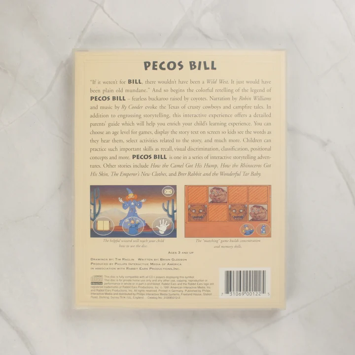 Pecos Bill Philips CD-i játék hátlapja