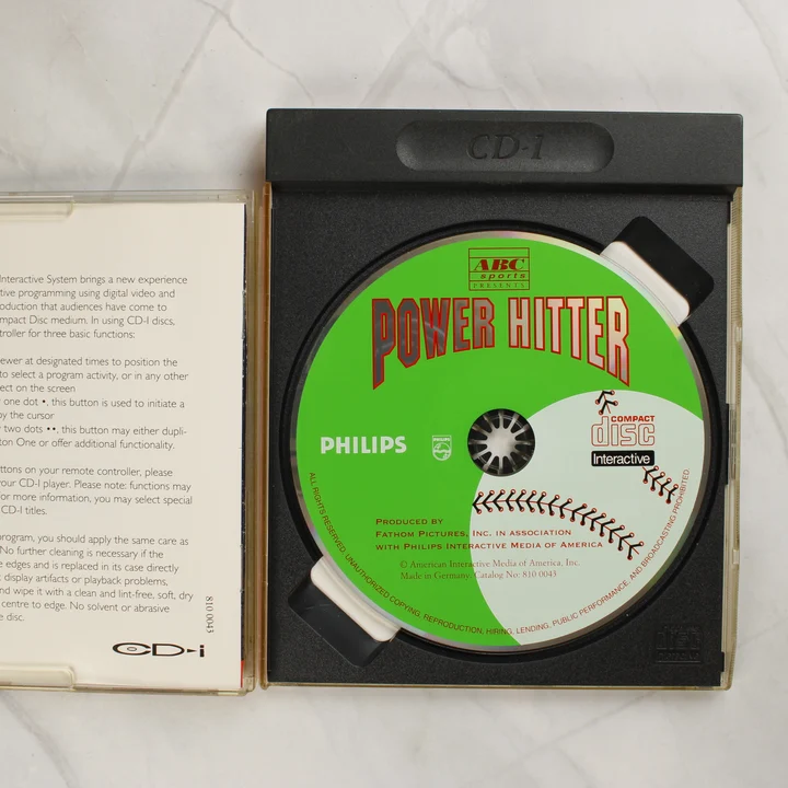 ABC Sports Power Hitter Philips CD-i lemez és nyitott tok
