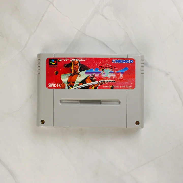 First Samurai Super Famicom cartridge közelről