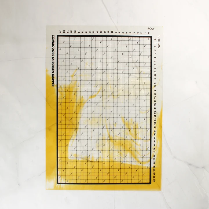 Commodore 64 Screen Mapper acetát fólia