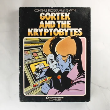 Gortek and the Kryptobytes Commodore 64 játék dobozának eleje