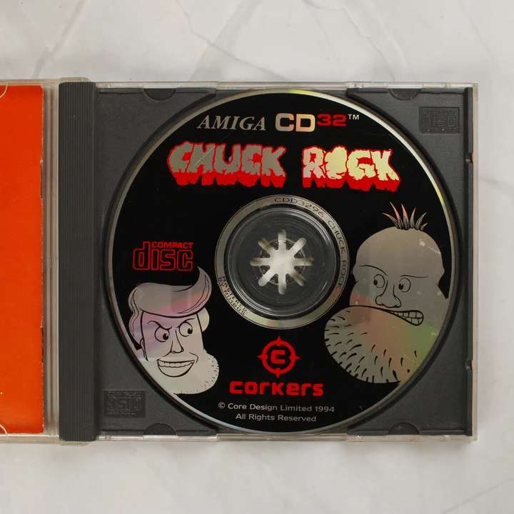 Chuck Rock Amiga CD32 játéklemez a tokban