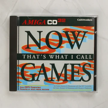 Now That's What I Call Games Amiga CD32 játék előlapi borítója normál CD-tokban