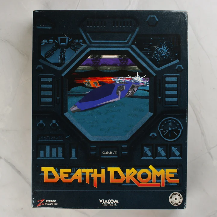 DeathDrome videójáték nagy dobozos kiadásának előlapja