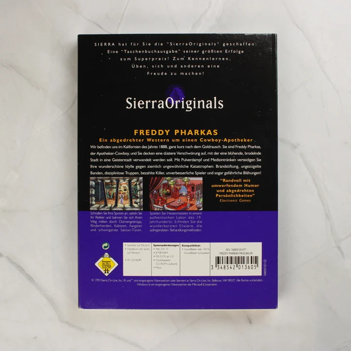 Sierra Originals kiadás hátoldala