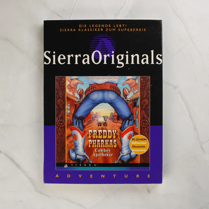 Sierra Originals Freddy Pharkas újrakiadás doboza
