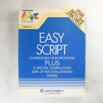 Commodore 64 Easy Script szoftver dobozának eleje