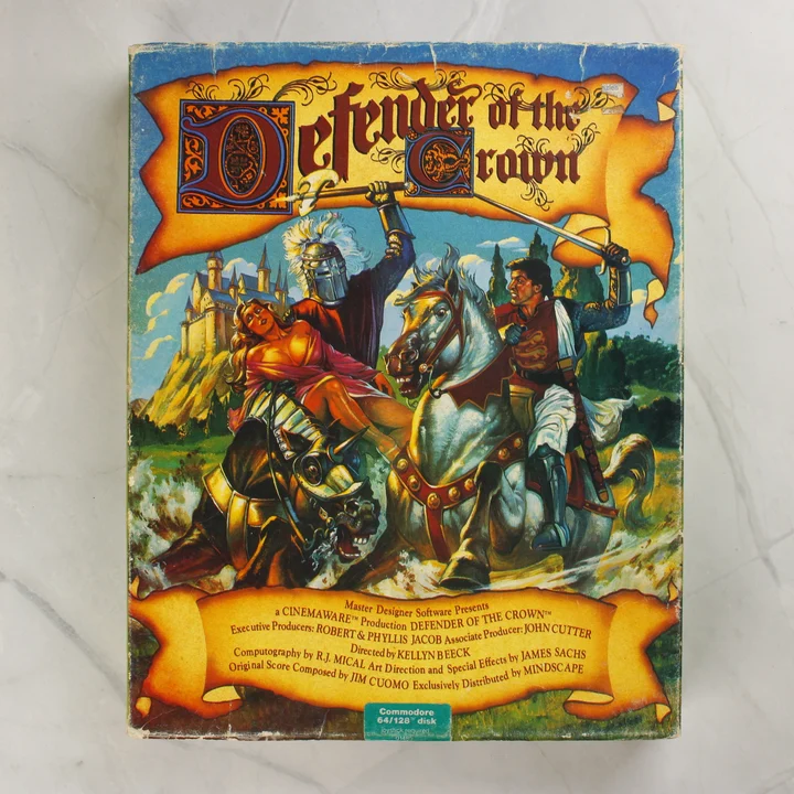 Defender of the Crown Commodore 64 videójáték dobozának előlapja