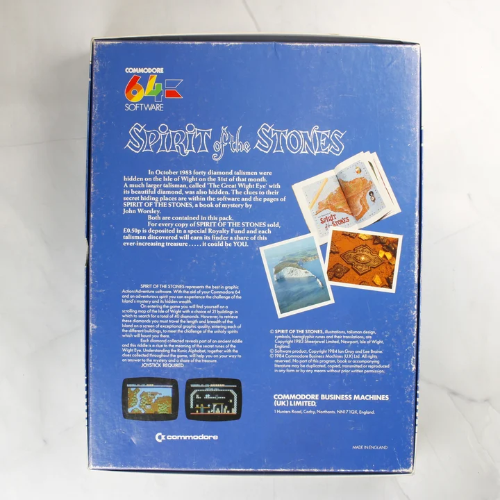 Spirit of the Stones doboz hátoldala leírással