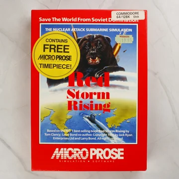 Red Storm Rising Commodore 64 játék dobozának eleje