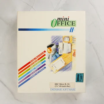 Mini Office II szoftver dobozának eleje BBC Micro számítógéphez