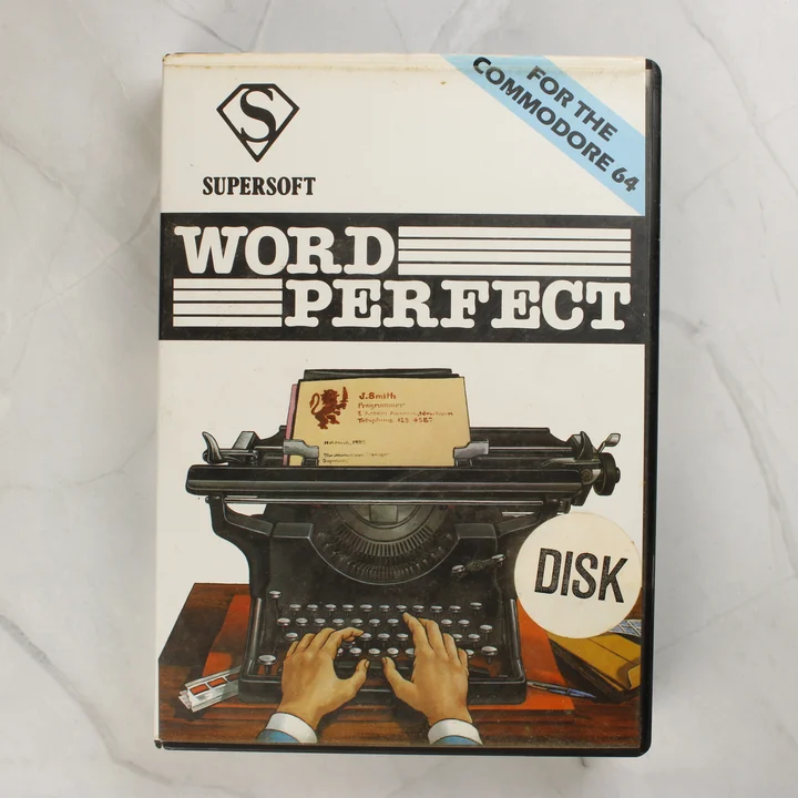Supersoft Word Perfect Commodore 64 szoftver dobozának előlapja