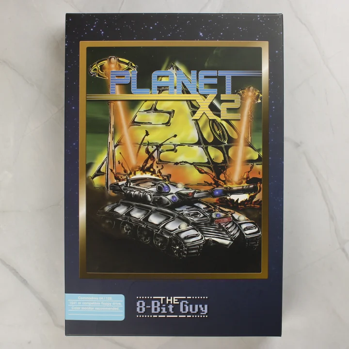 Planet X2 Commodore 64 játék dobozának előlapja