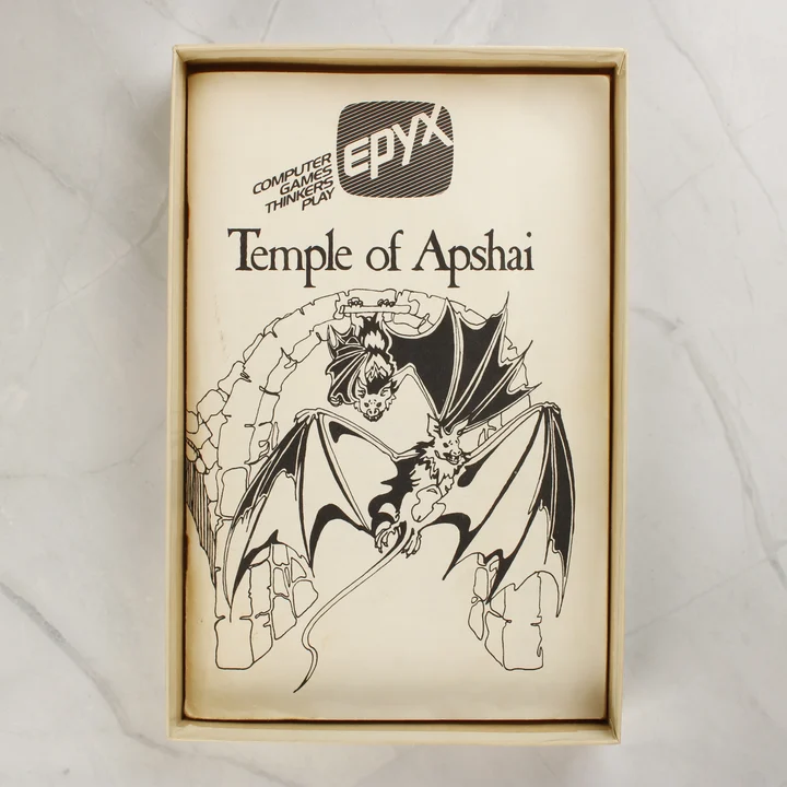 Temple of Apshai Book of Lore kézikönyv a dobozban