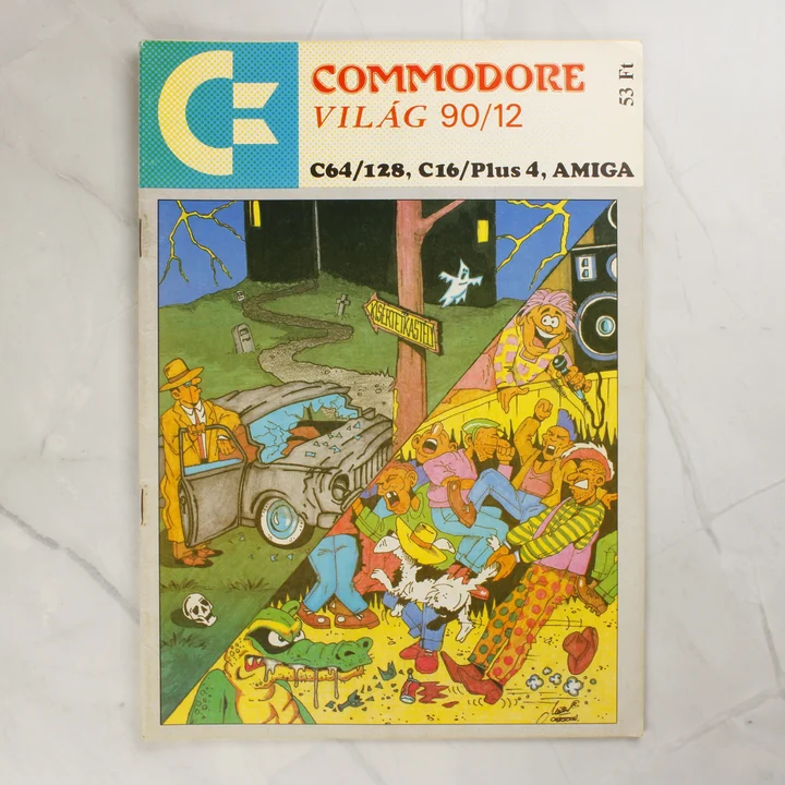 A Commodore Világ 1990. decemberi számának színes borítója