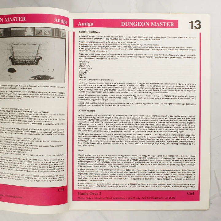 A magazin belső oldala a Dungeon Master játékleírással