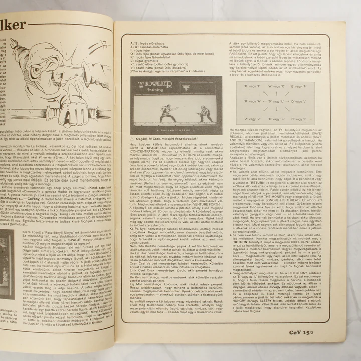 A magazin belső oldala a Windwalker játékleírásával