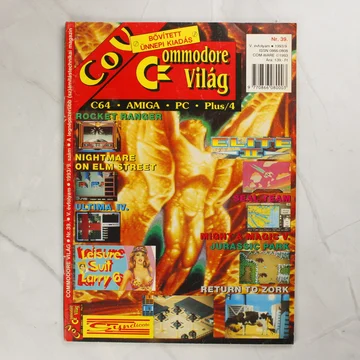 A Commodore Világ magazin 39. számának színes borítója