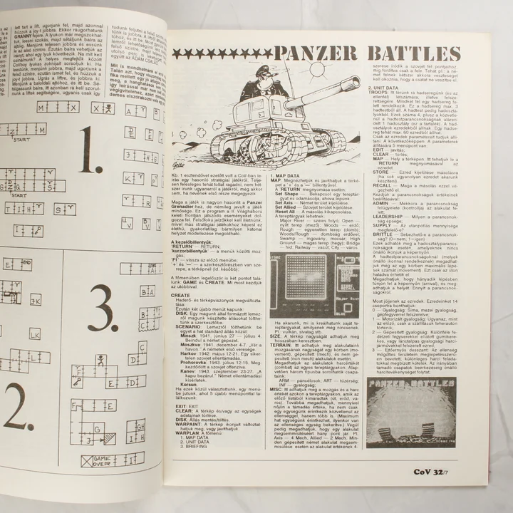 A Panzer Battles játékleírása a magazinban