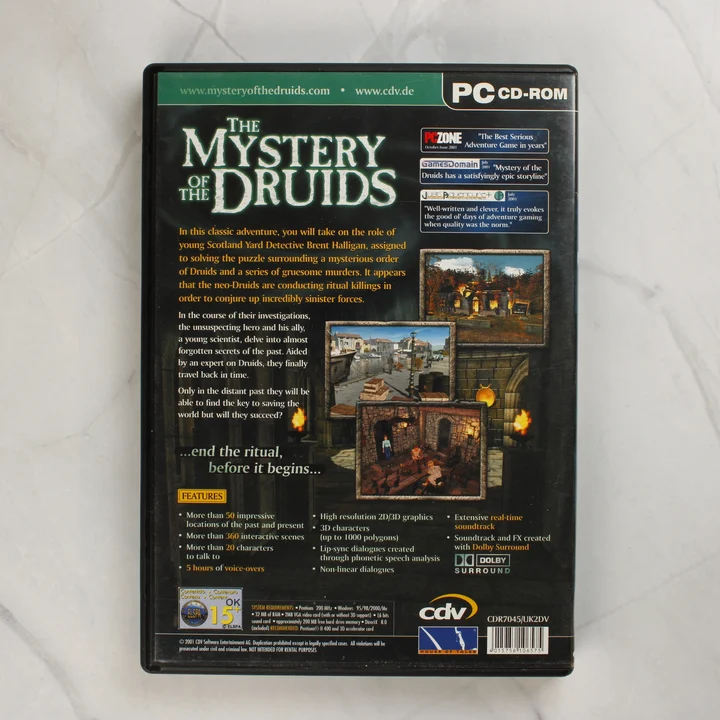 The Mystery of the Druids PC játék hátlapja