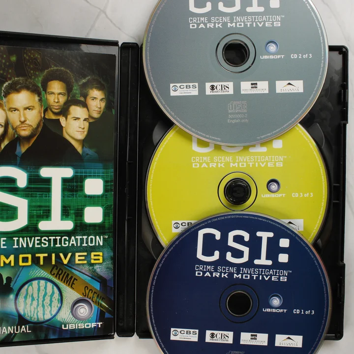CSI Dark Motives nyitott tok lemezekkel