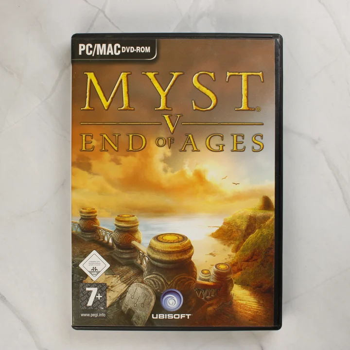 A Myst V: End of Ages videójáték előlapi borítója a tokban